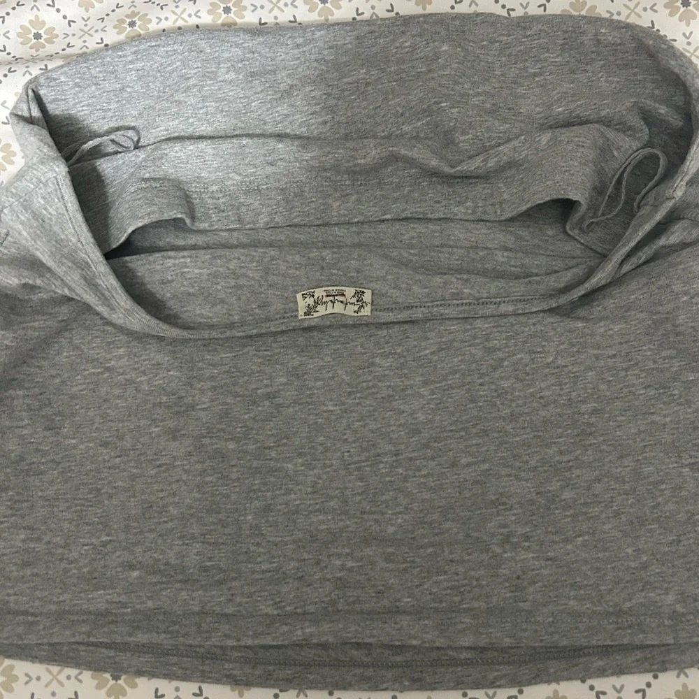 Free People Gray Ribbed Tank Top - Picture 2 of 3
